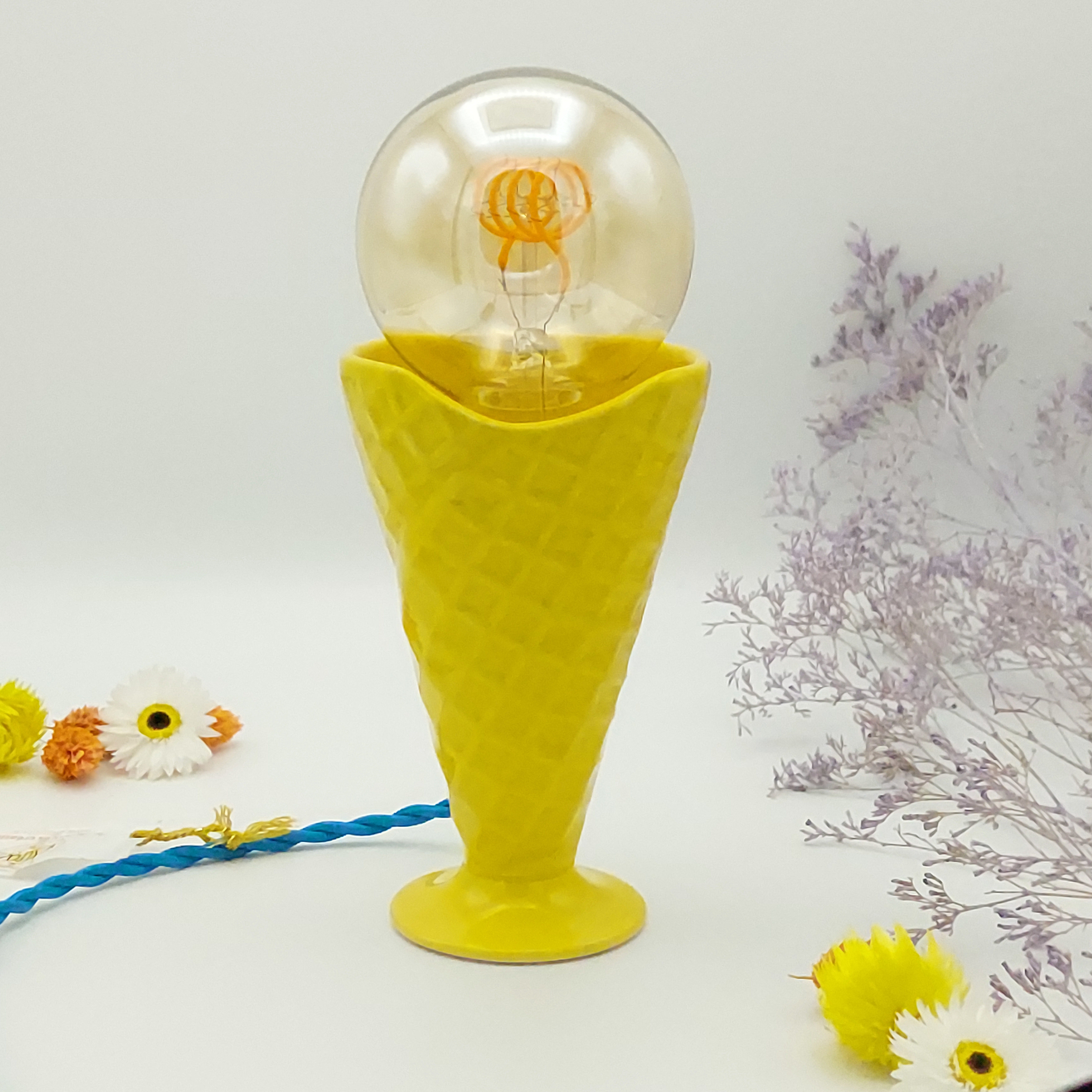 COR202201 lampe à posercoupe à glace jaune