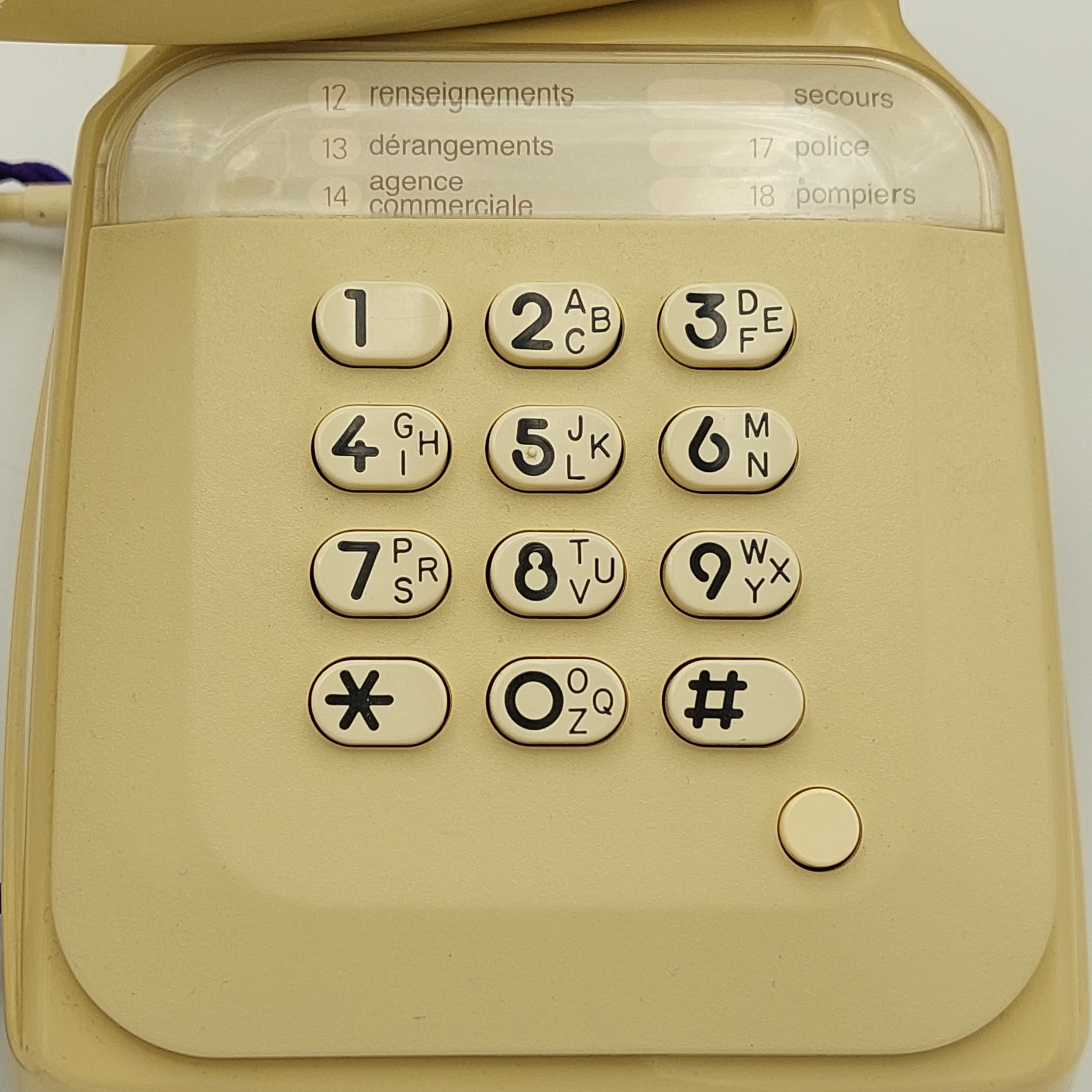 TEL202206 Lampe téléphone touches beige