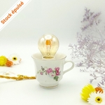 PTS202213 lampe à poser petite tasse fleurie roses