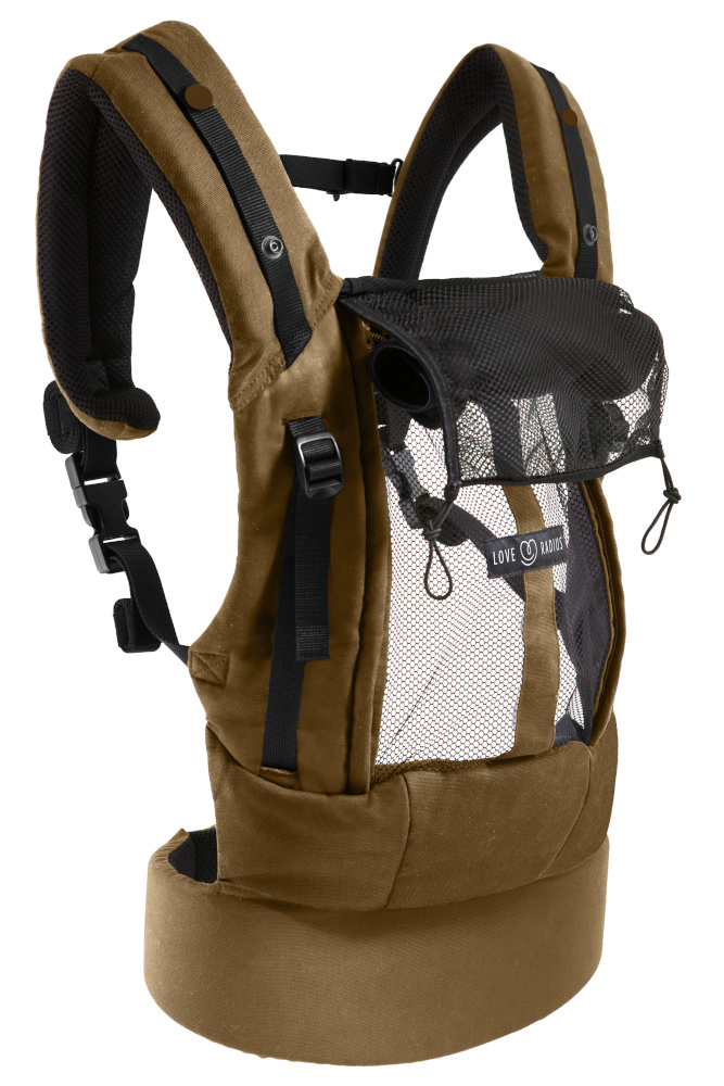 Porte-bébé JPMBB - PhysioCarrier Safari poche Olive- ouvert