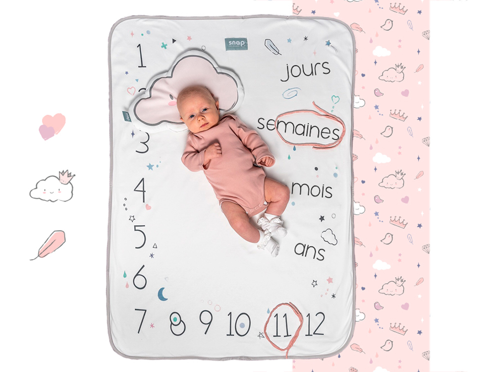 Snap the moment - Couverture étape bébé - Country white