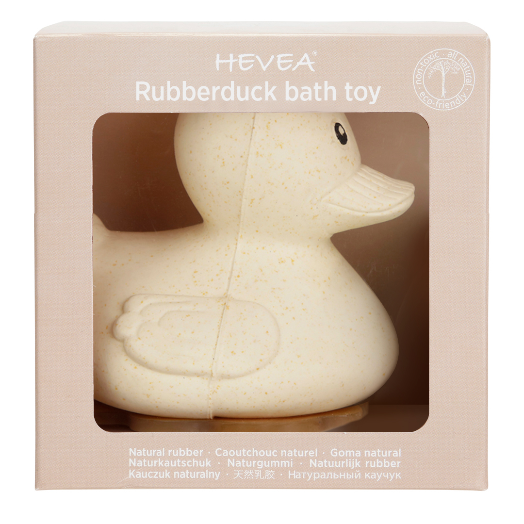 jouet de bain hevea - canard de bain  - caoutchouc naturel - sable