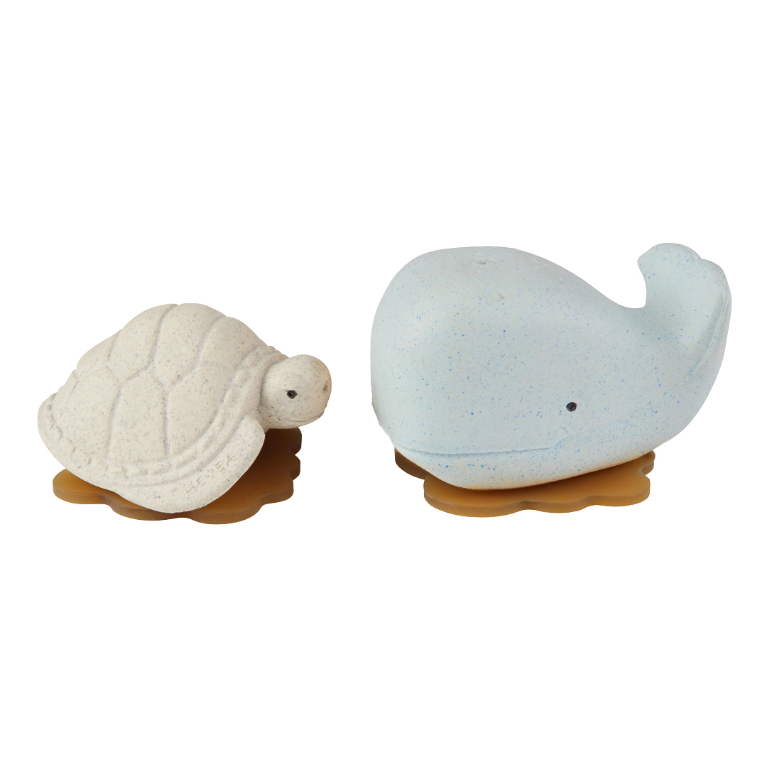 Jouet de Bain Hevea Squeeze and Splash - Baleine et Tortue