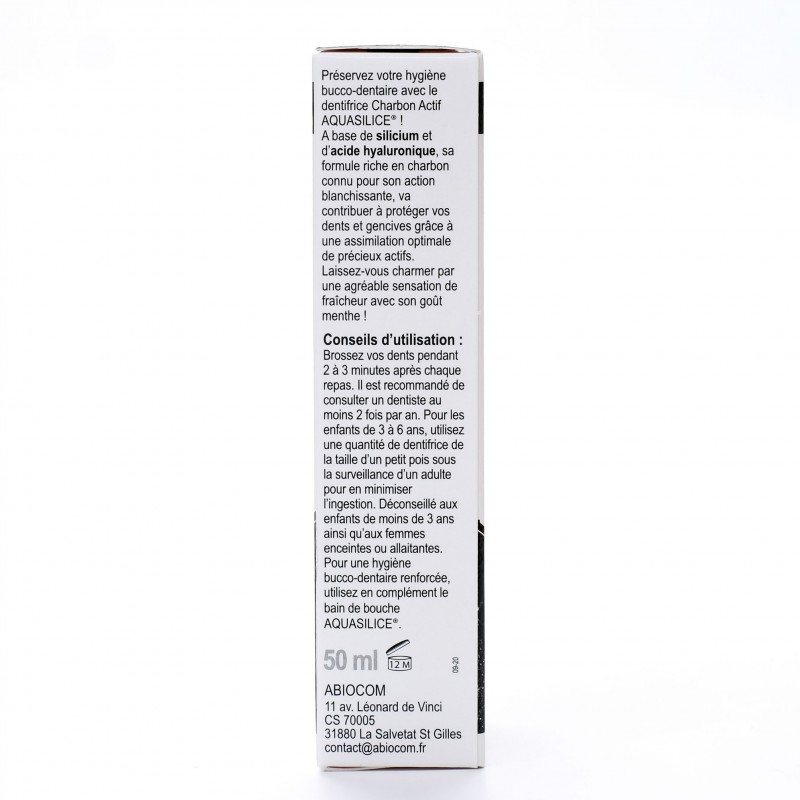 Dentifrice Charbon Actif - certifié BIO - propriétés