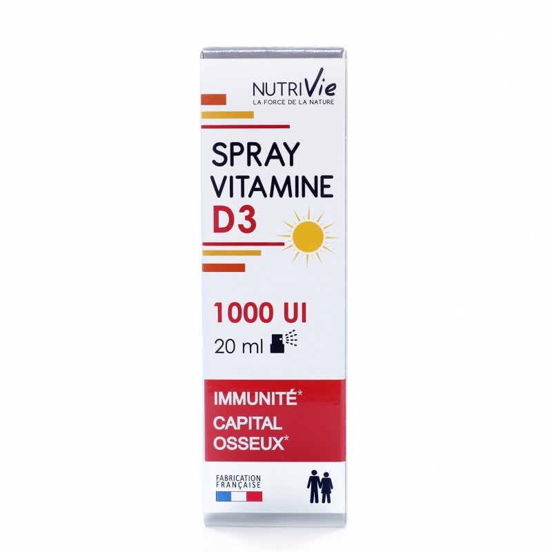 Spray Vitamine D3 - 1000 UI - NutriVie - 20 ml