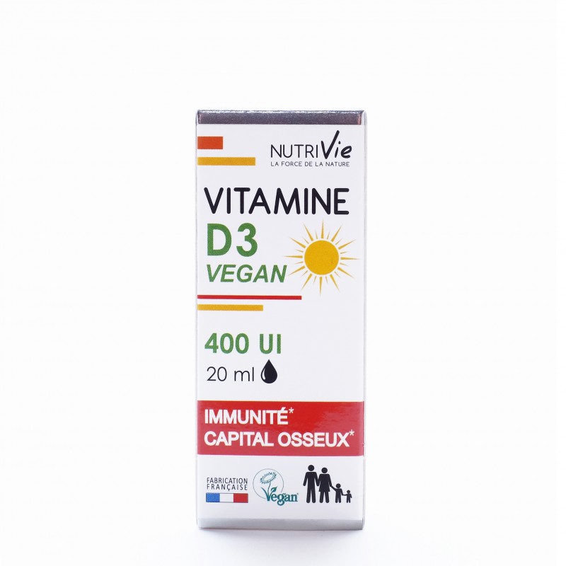 Vitamine D3 Vegan - 400 UI - NutriVie