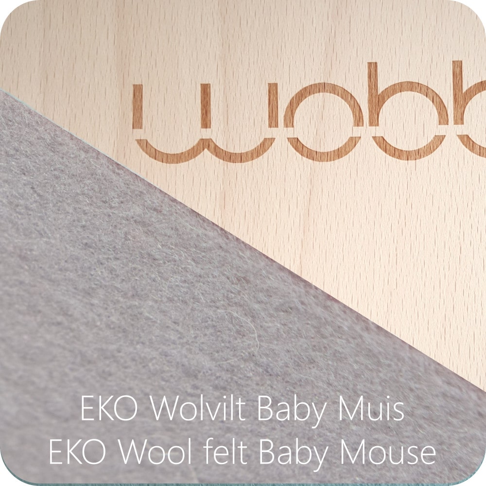 Wobbel - Planche d'équilibre Wobbel Original Black Wash - feutre bébé  souris - édition limitée - Sebio