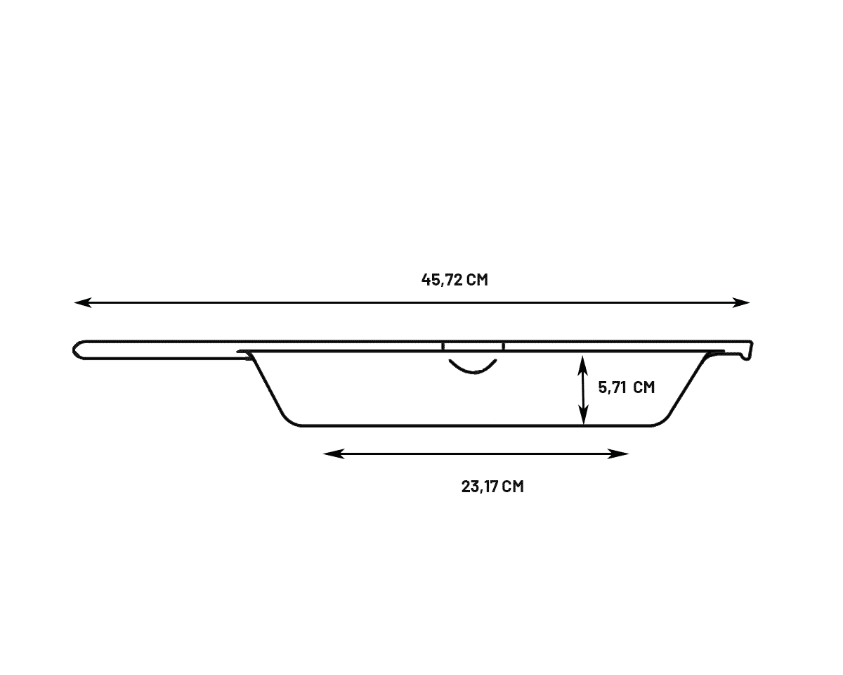 dimensions Poêle en Fonte naturelle 30 cm Lodge Cast Iron - L10SK3INT