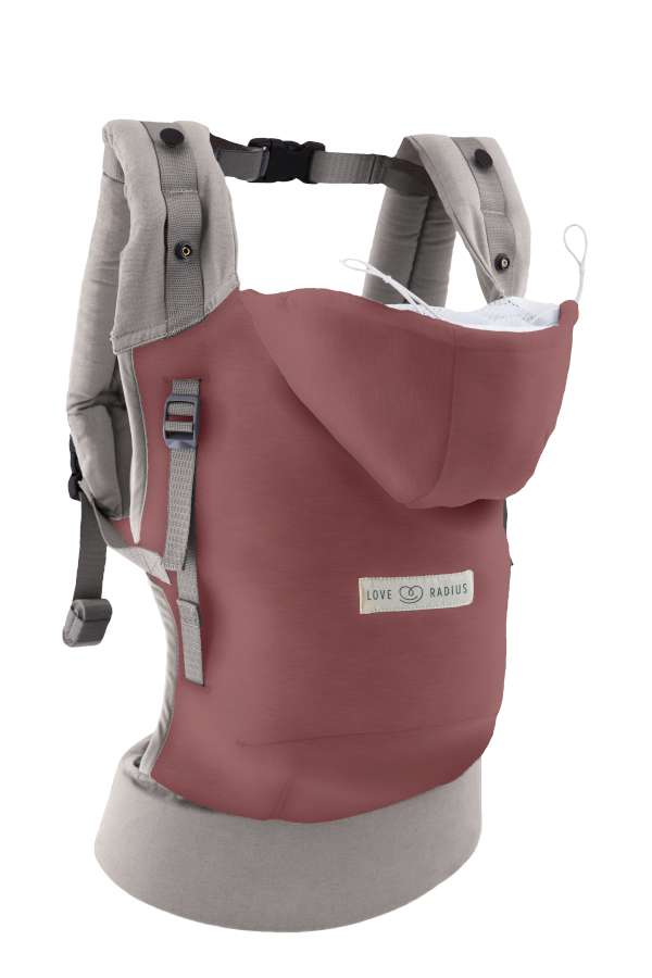 Porte-bébé Hoodie Carrier Bois de Rose de Love Radius -HC87