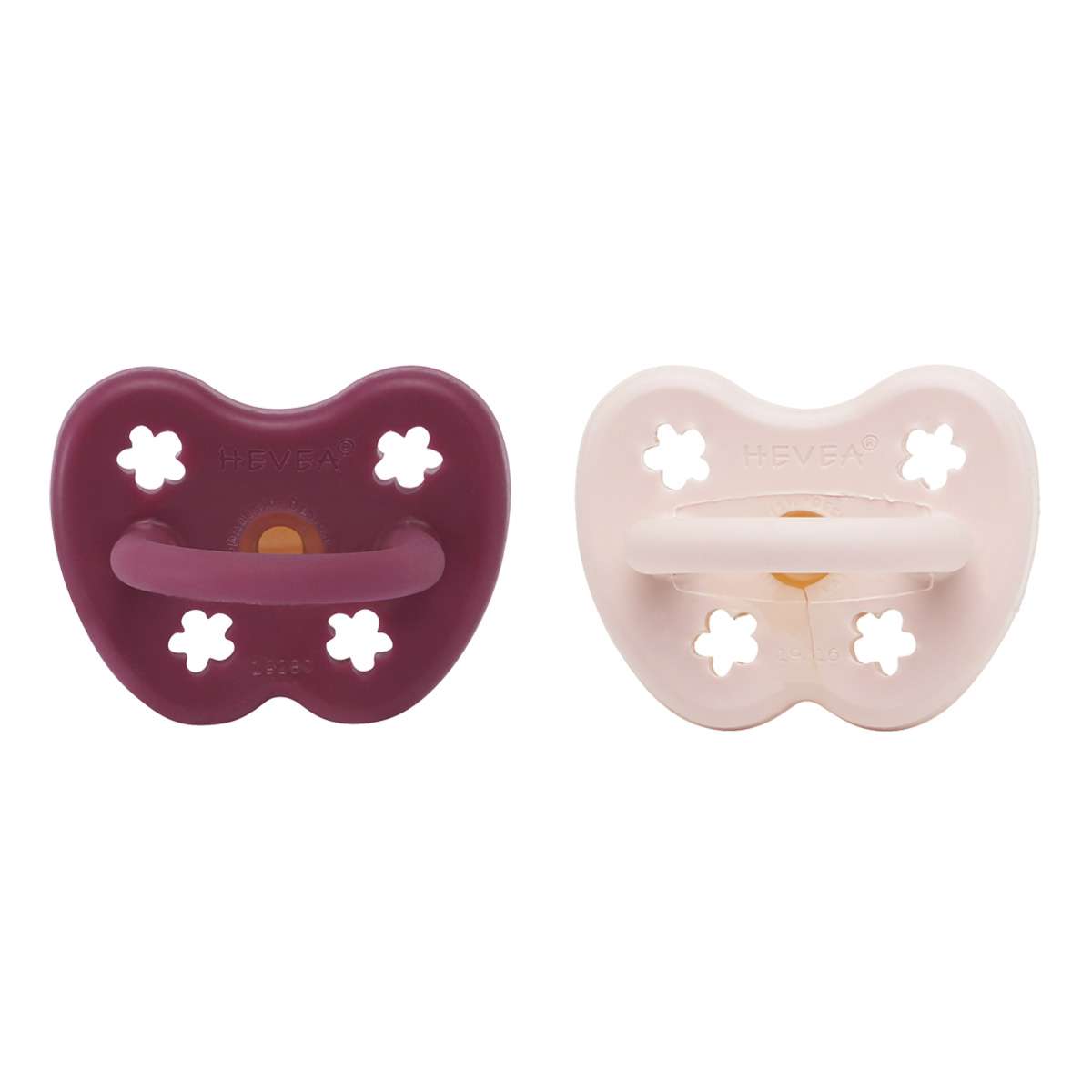 Tétine physiologique caoutchouc naturel 3-36 mois - Violet et Rose (2pcs)  violet 