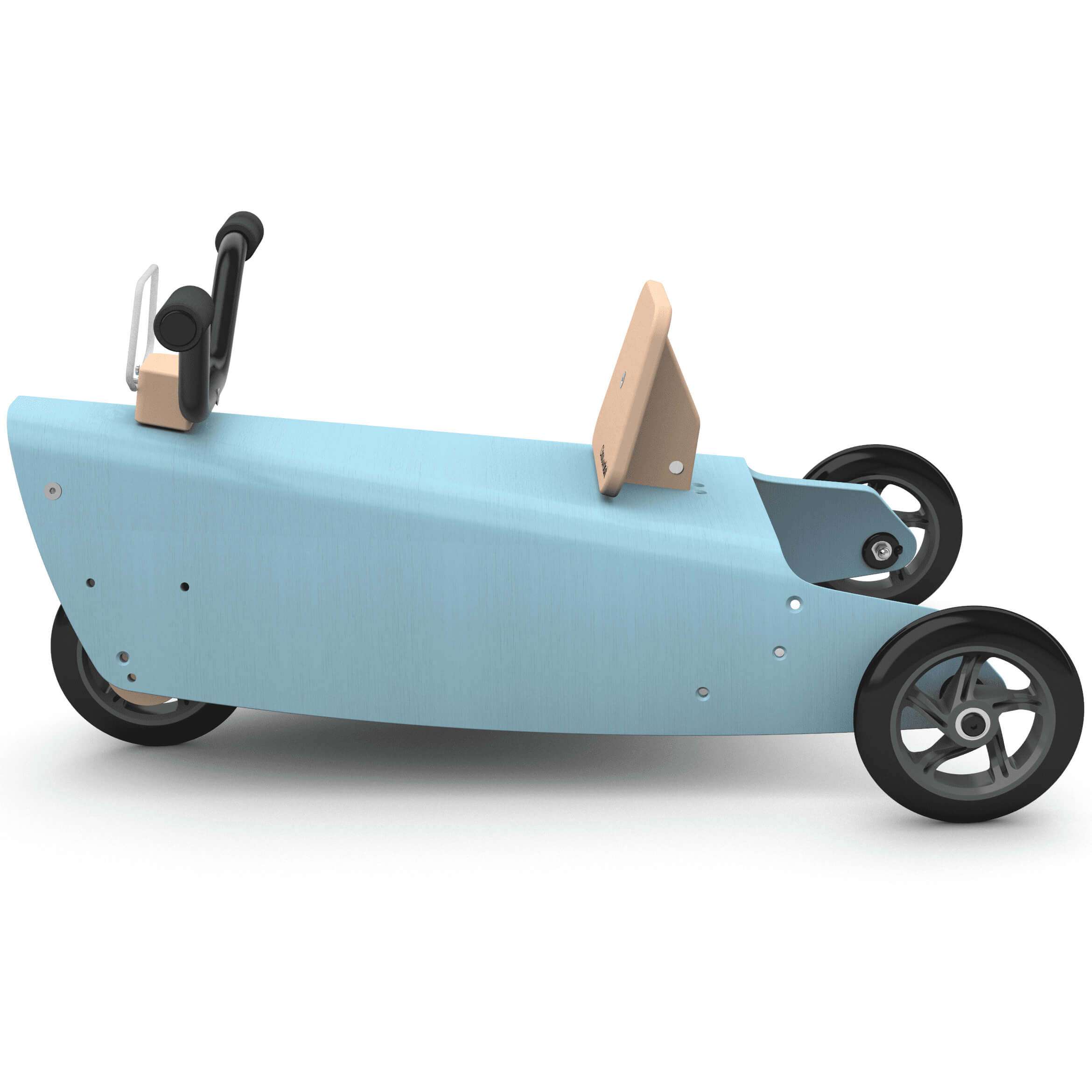 Porteur moto en bois design made in france bleu 2