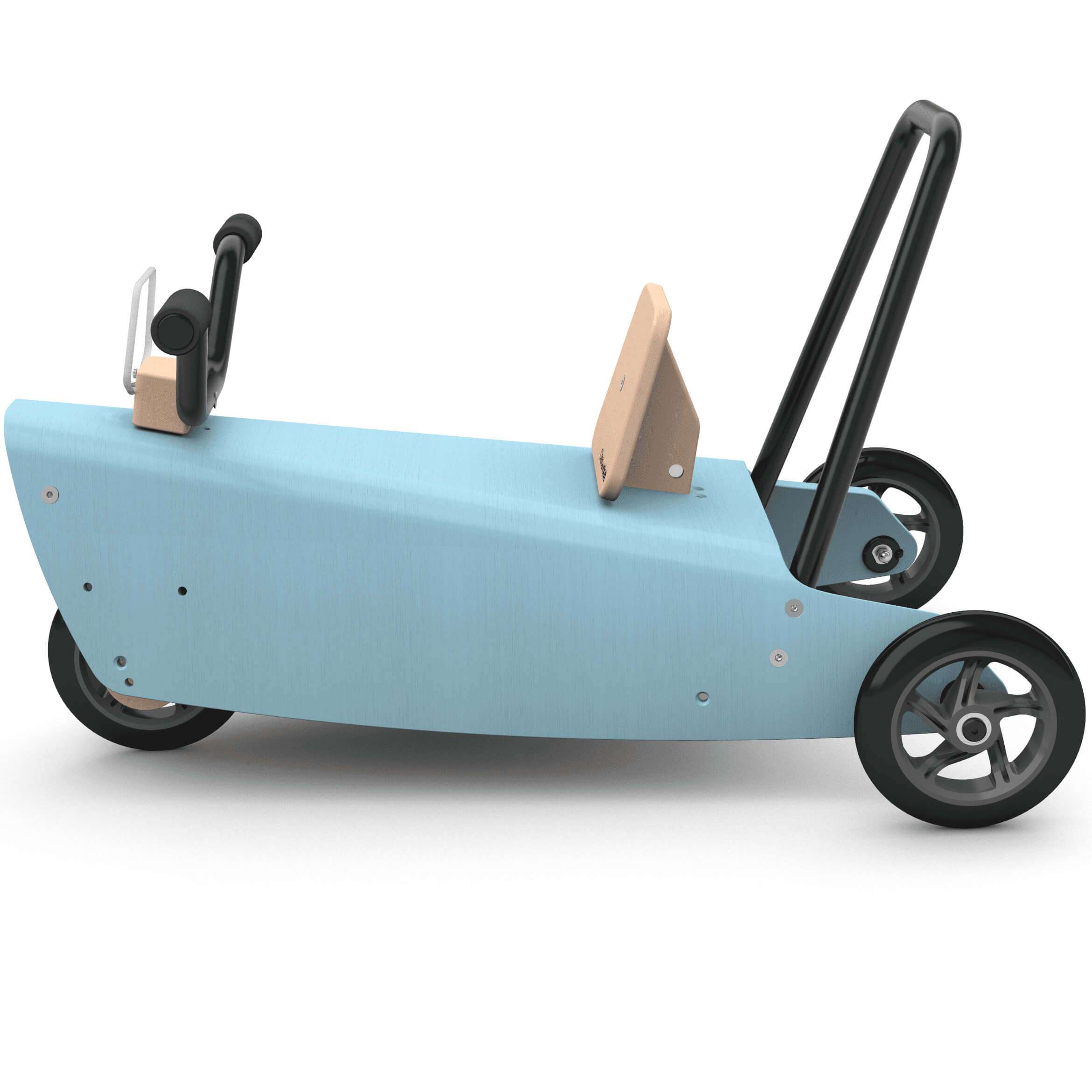Porteur moto en bois design made in france bleu 6