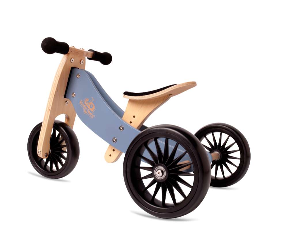 Draisienne et tricycle 2-en-1 Kinderfeets Tiny Tot Plus - Bleu Ardoise