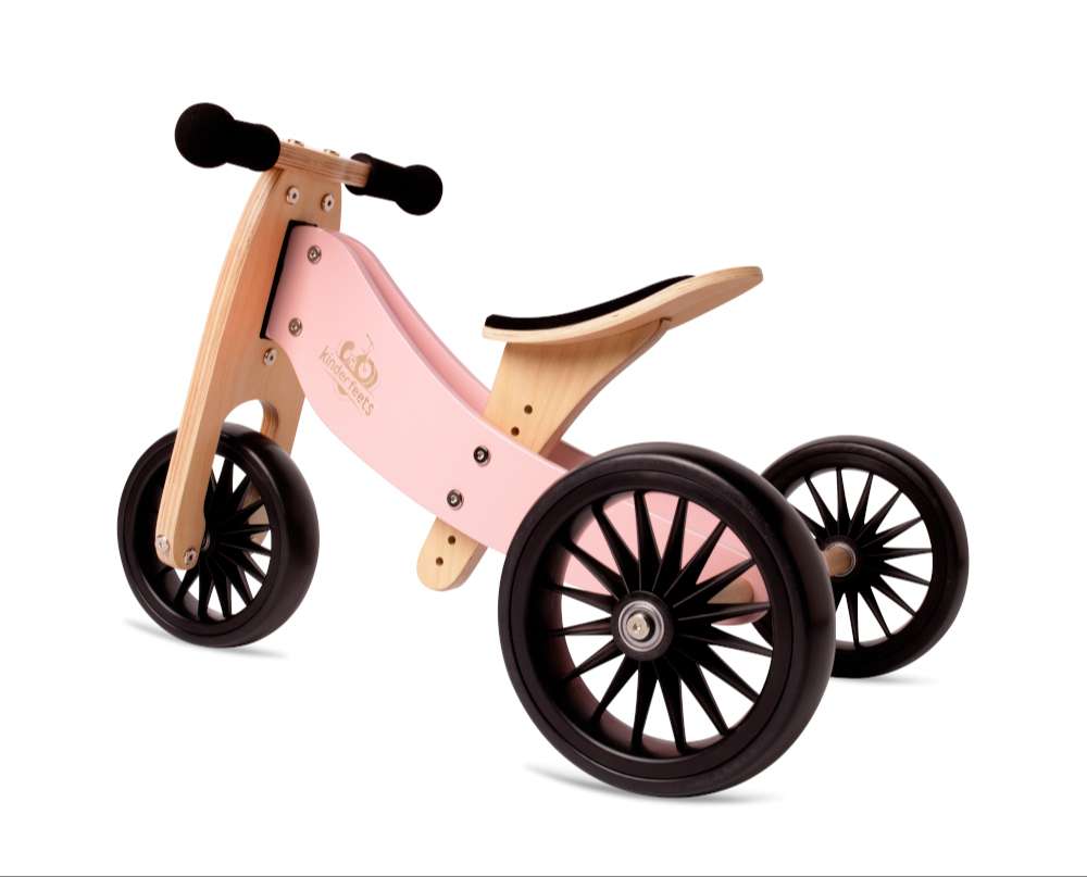 Draisienne et tricycle 2-en-1 Kinderfeets Tiny Tot Plus - Rose