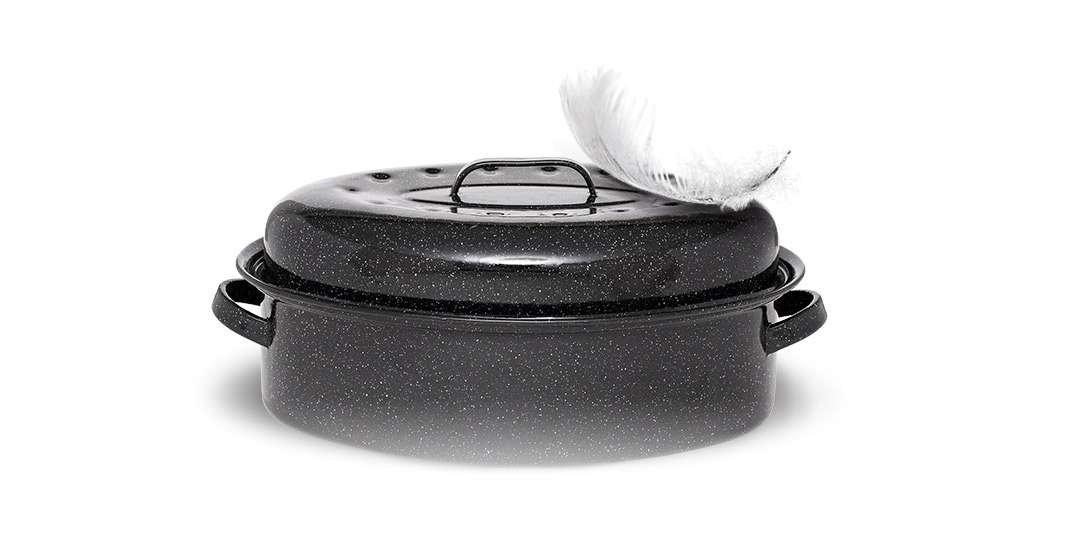 cocotte roaster grand modèle 46x31x19cm graniteware - léger