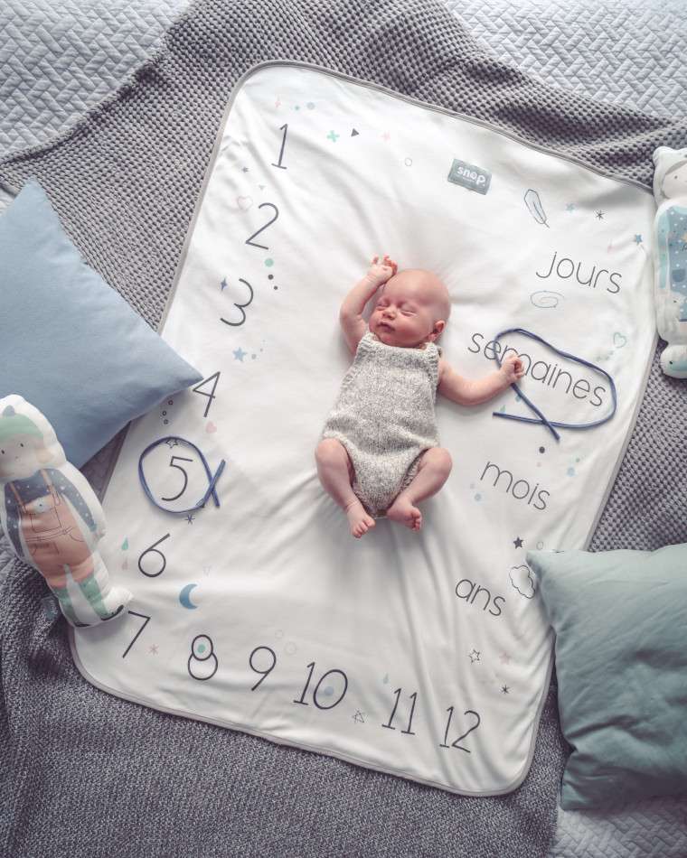 couverture bébé photobooth snap the moment pastel grey