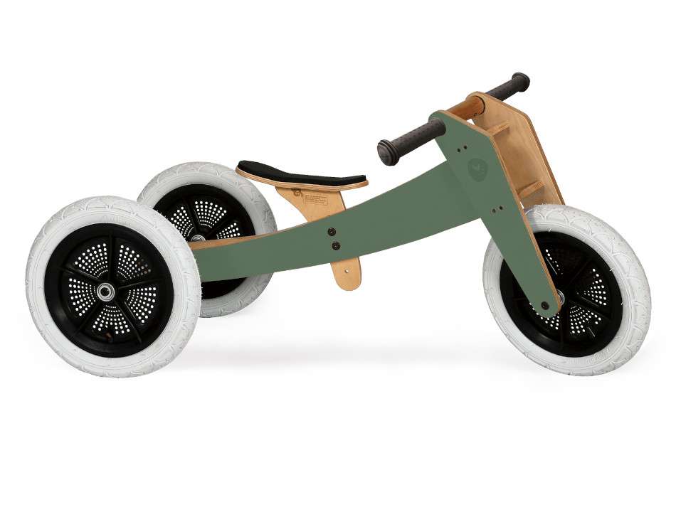 Wishbone Bike 3 en 1 Vert Sapin – Draisienne Évolutive pour Enfants de 1 à 5 ans