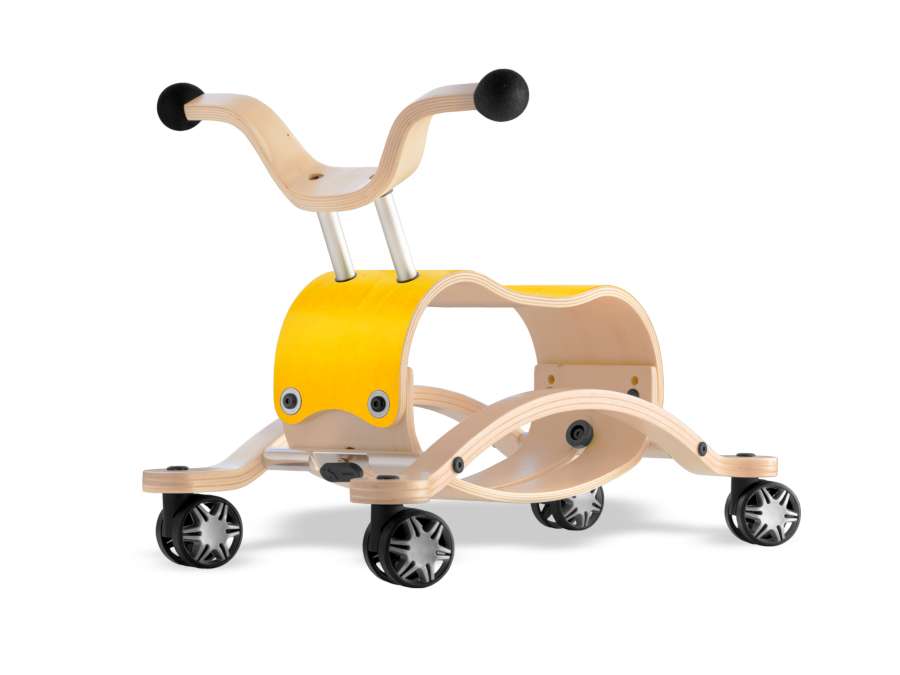 Trotteur Wishbone Mini Flip - Base de course jaune