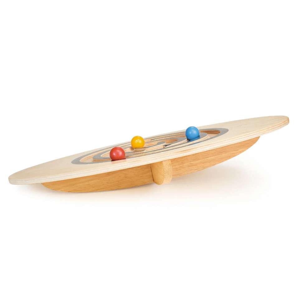 WOODENFUN Planche D'équilibre En Bois 83 Cm – Jouet Montessori Antidérapant Dès 3 Ans