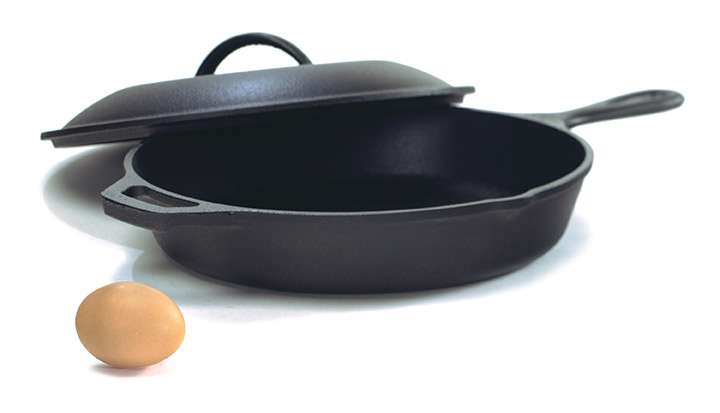 Couvercle en fonte naturelle 26cm - LODGE 5