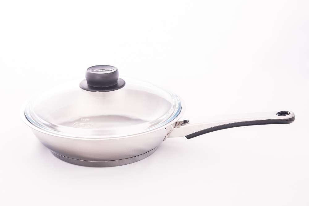poele inox avec couvercle en verre  Arche de Néo 