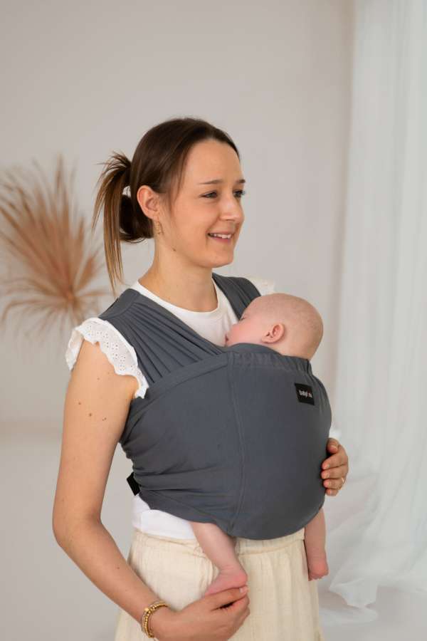 Porte-Bébé Ergonomique Tricot-Easy Gris Foncé – Taille Unique