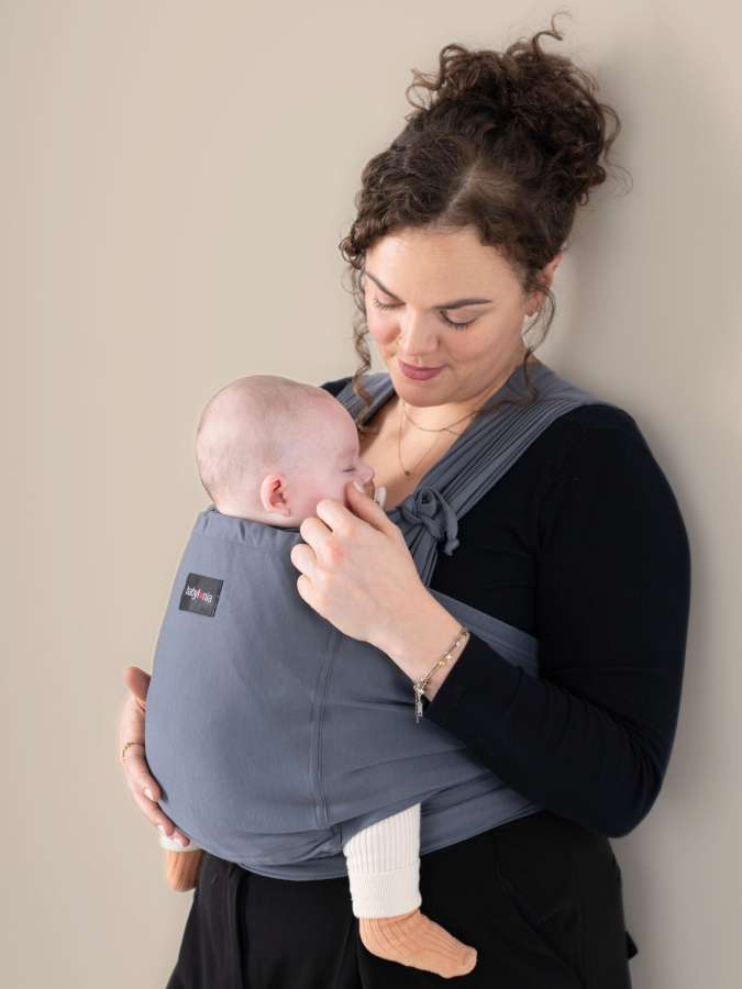 écharpe porte bébé tricot-easy dark grey