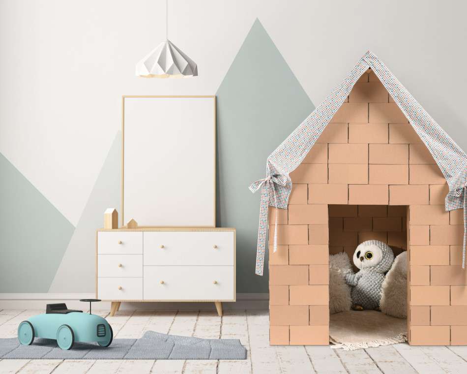 Maison en Carton Enfant XXL – Kit de Construction GIGI Bloks