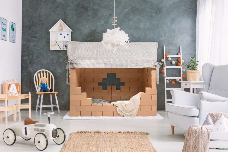 Maison en Carton Enfant XXL gigi bloks – Kit de Construction