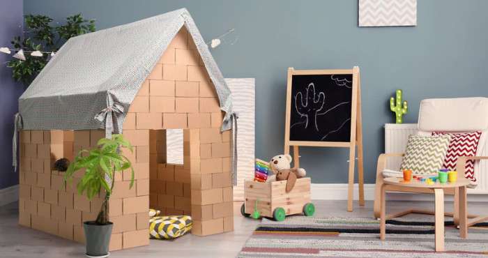 Maison en Carton Enfant XXL gigi bloks – Kit de blocs de Construction