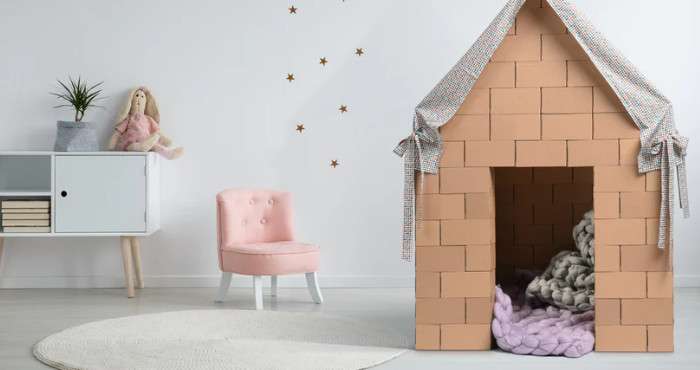 présentation Maison en Carton Enfant XXL – Kit de Construction GIGI Bloks