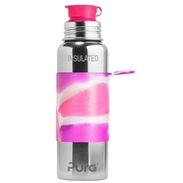 Gourde Isotherme - Pura Sport acier inoxydable 650 ml pink swirl