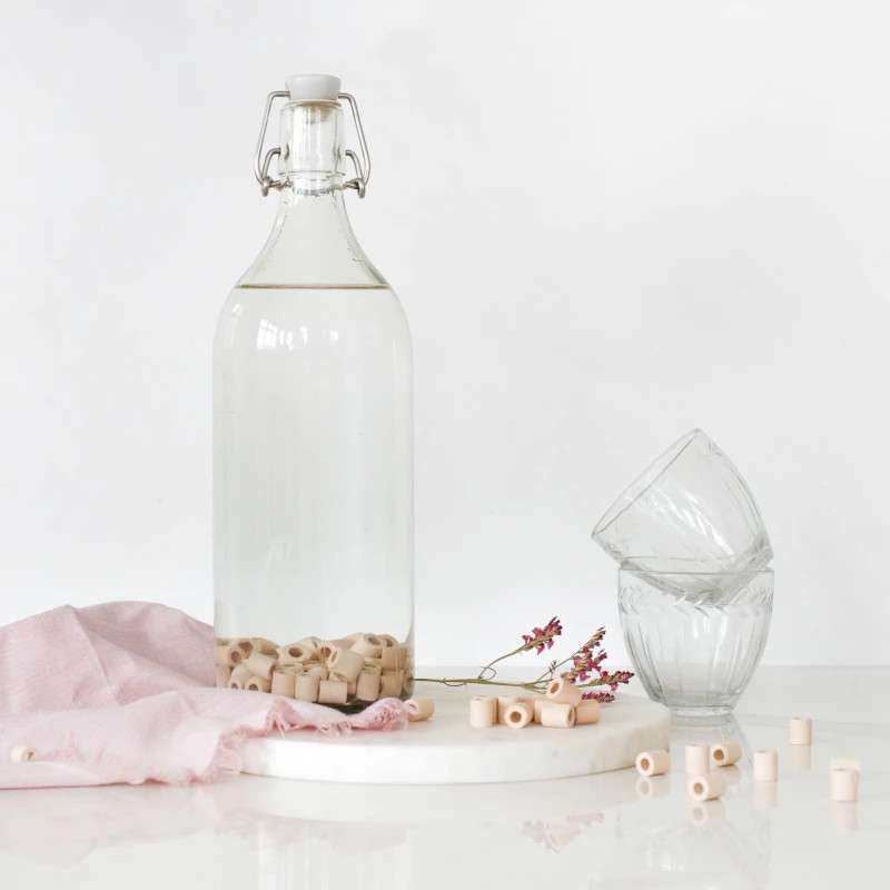 15 perles céramique roses