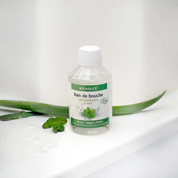 bain de bouche  à la menthe bio aquasilice