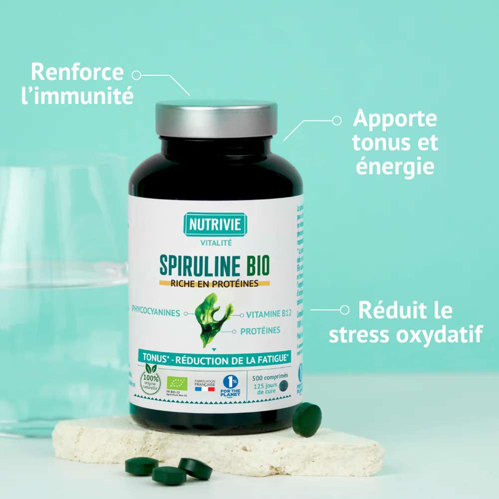 Spiruline Bio Nutrivie pour renforcer l'immunité