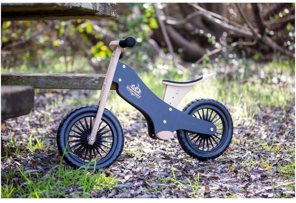 Draisienne Kinderfeets Classic Noire Vélo d’Équilibre dès Ans