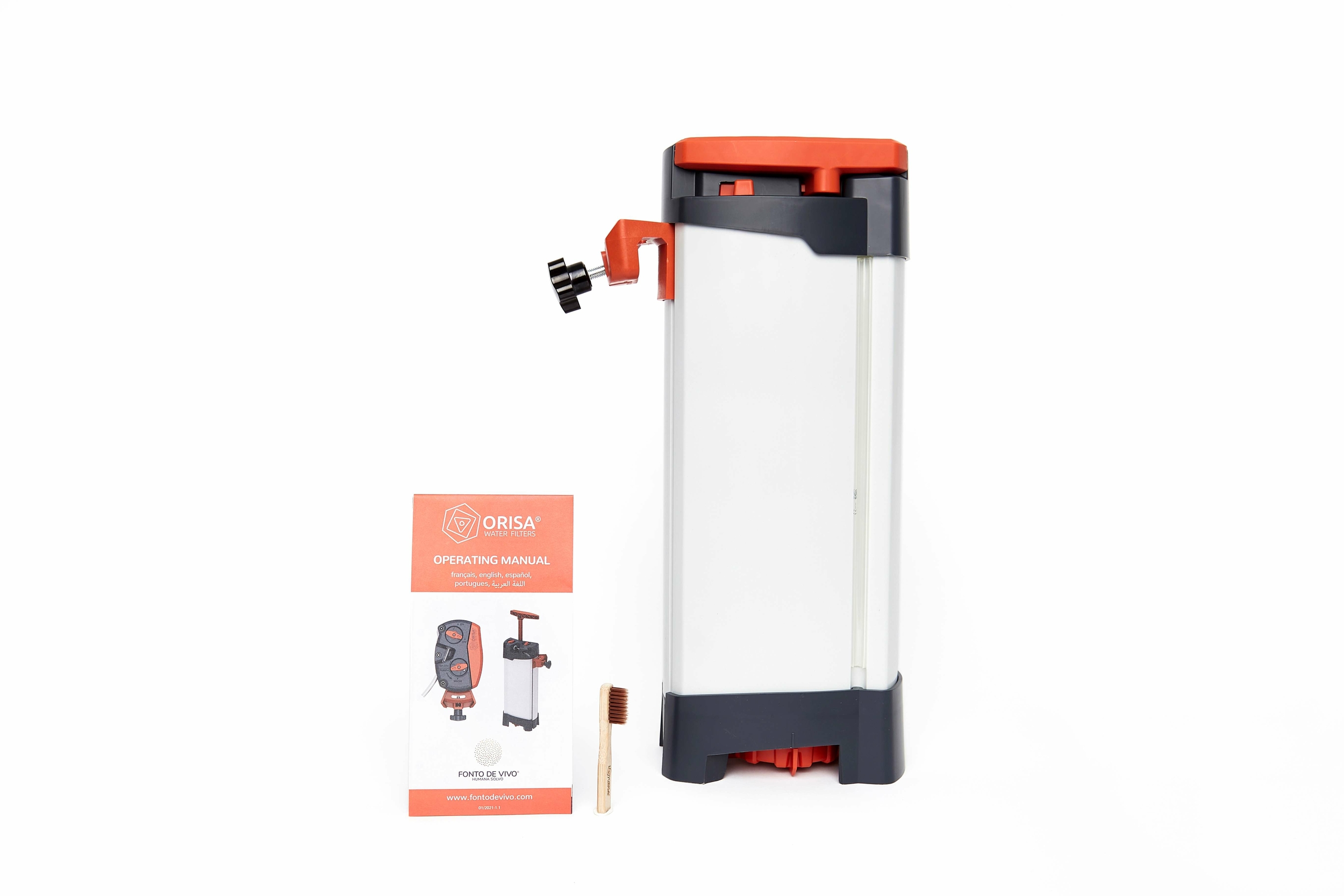 Purificateuur orisa avec brosse en bambou et notice