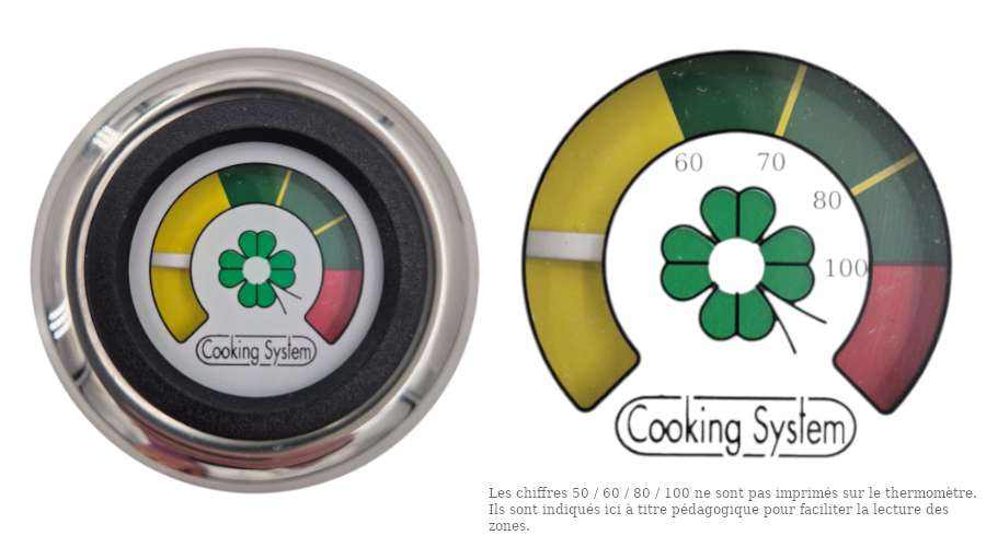 thermomètre cuisson douce inox