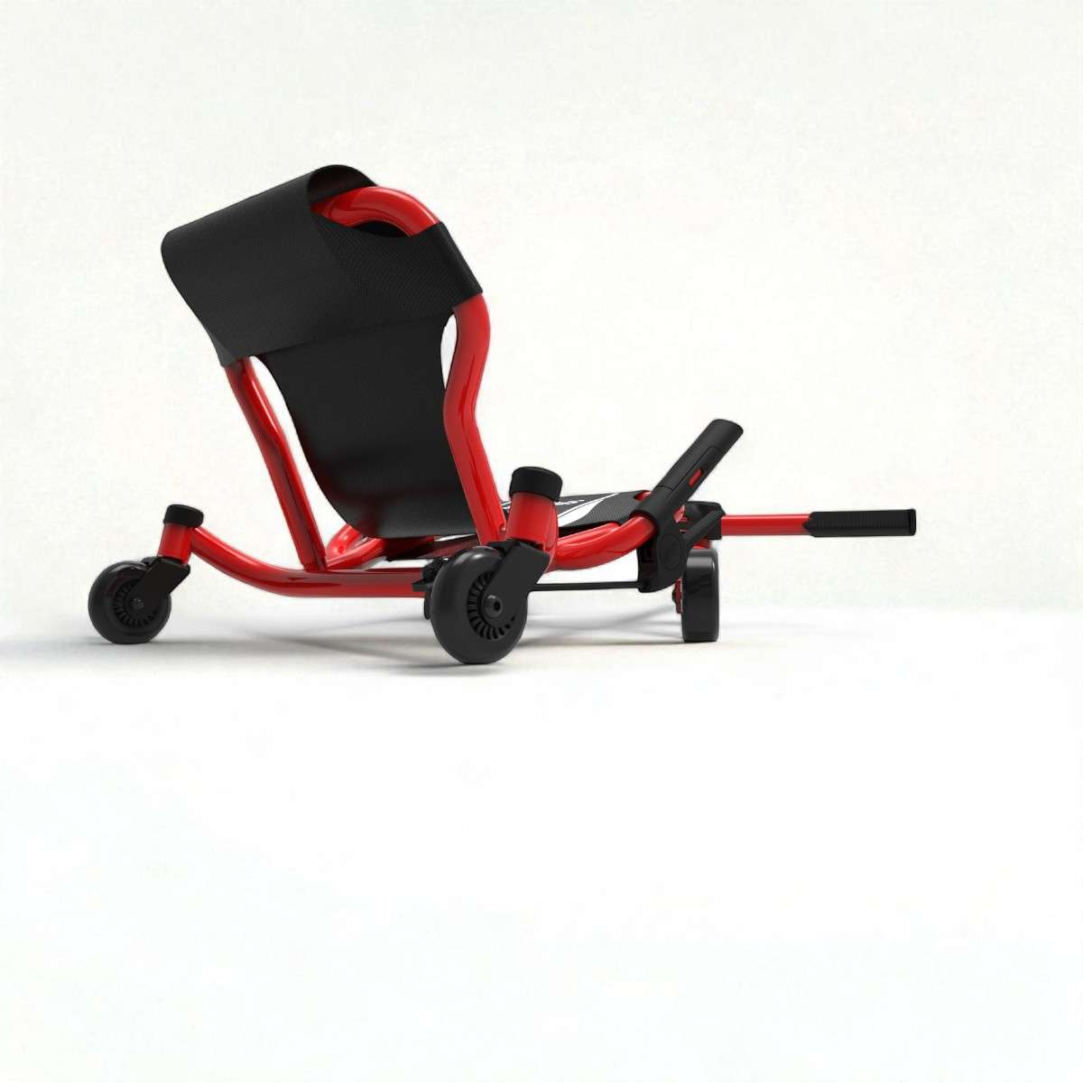 Vue arrière de l’Ezyroller Spinner X Rouge Bravo Red, mettant en avant le siège ergonomique et le cadre en acier