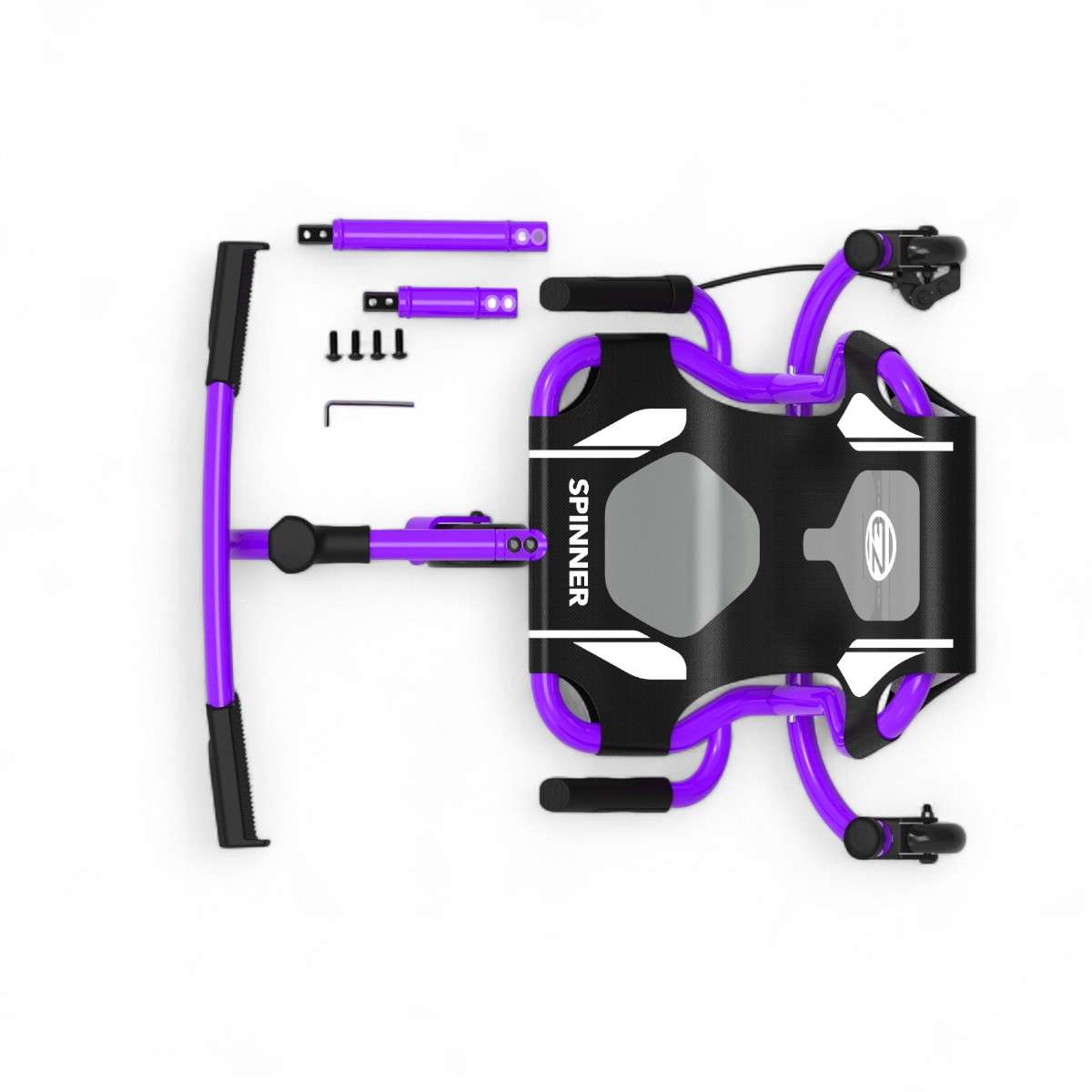 Vue de dessus de l’Ezyroller Spinner X Violet Purple, design moderne et coloris éclatant.