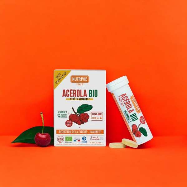 Bienfaits de l’acérola bio Nutrivie – énergie, immunité, défenses naturelles