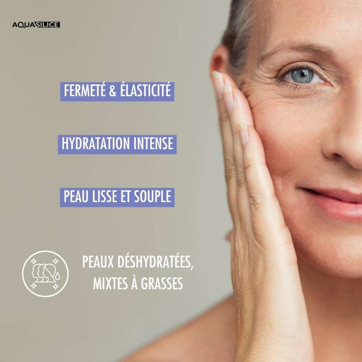 Application crème de jour acide hyaluronique collagène – fermeté, hydratation intense, peau lisse et souple