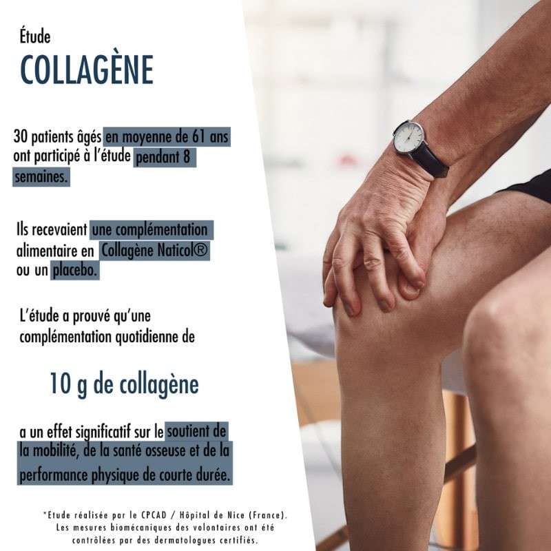 Collagène Articulations Nutrivie goût cacao, hydrolysat marin, vitamine C et manganèse pour mobilité et tendons