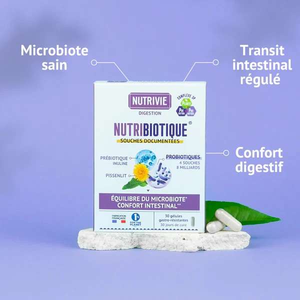 Efficacité prouvée de Nutribiotique Équilibre Digestif  réduction de 30 % des ballonnements, constipation et inconfort abdominal dès 10 jours