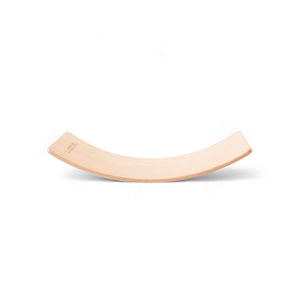 Planche d’équilibre Wobbel Starter Transparent en bois naturel vue de côté