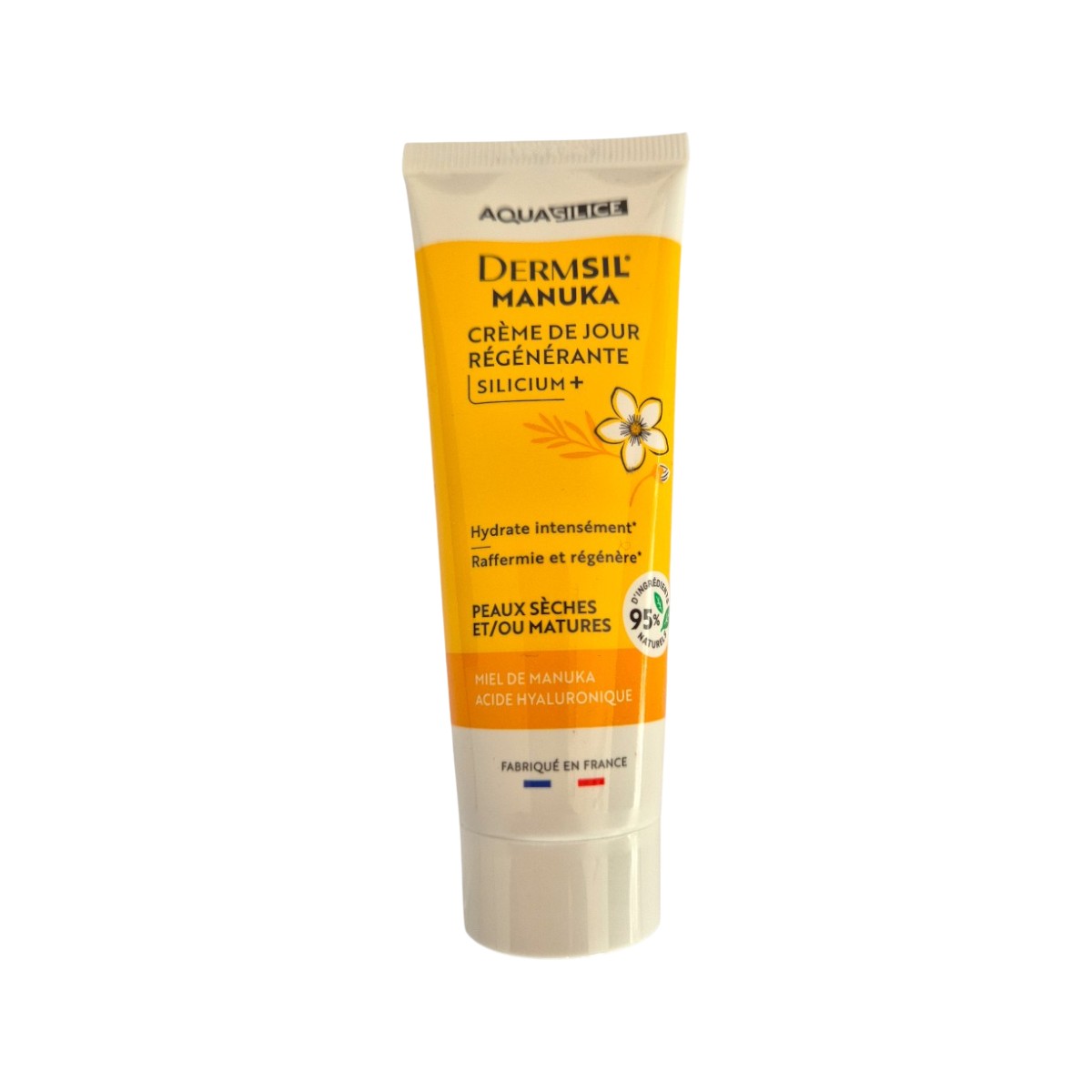 Tube de la crème de jour régénérante Silicium+ Aquasilice au miel de Manuka
