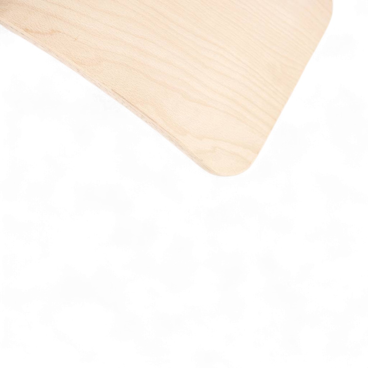 Vue latérale de la planche d’équilibre Wobbel Original non peinte en hêtre FSC