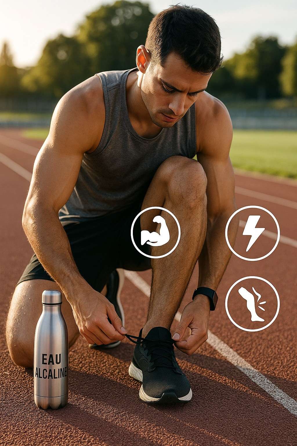 Eau alcaline sport récupération : hydratation optimale et prévention des crampes