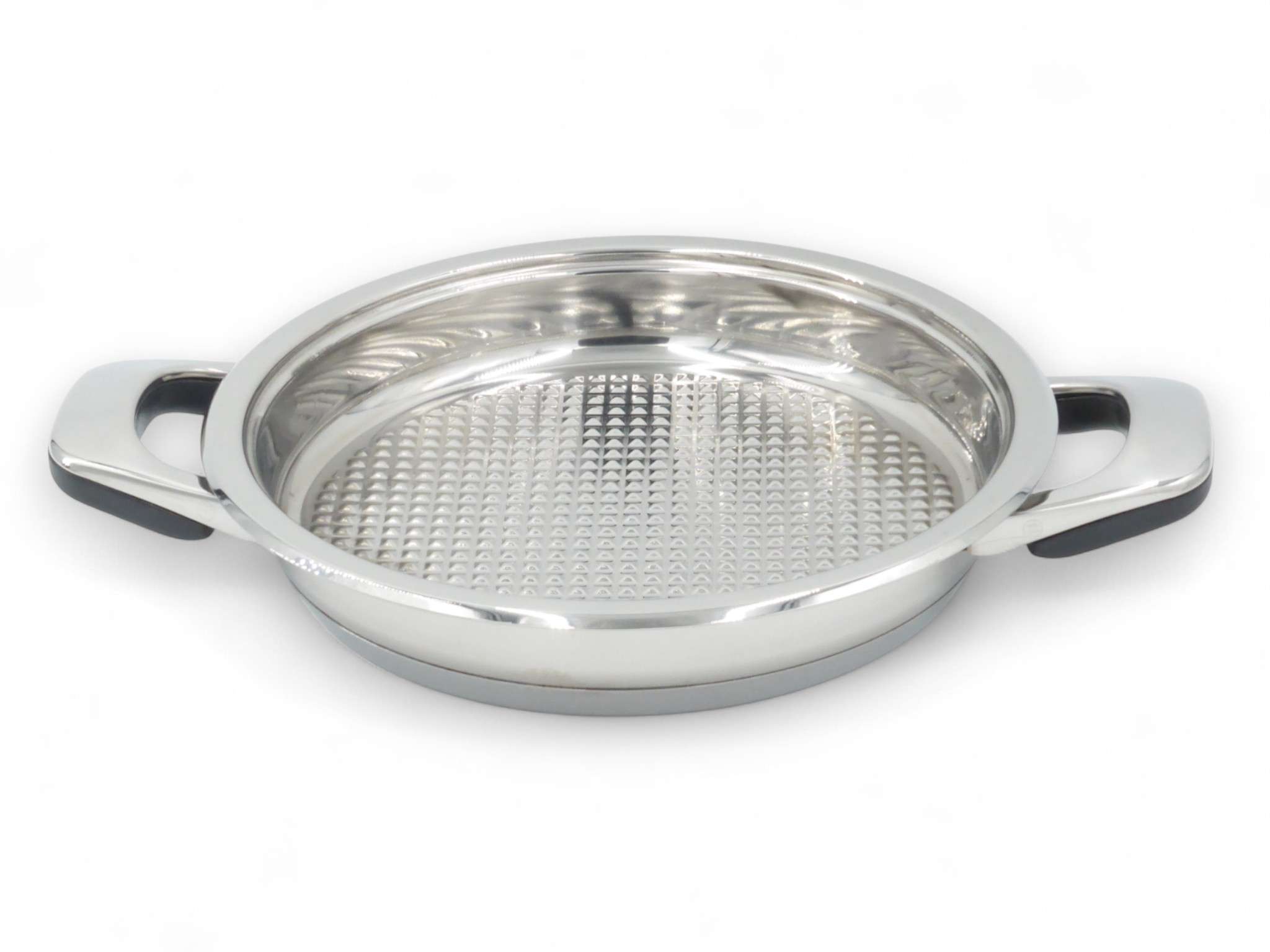 Poêle à griller inox 18/10 compatible induction