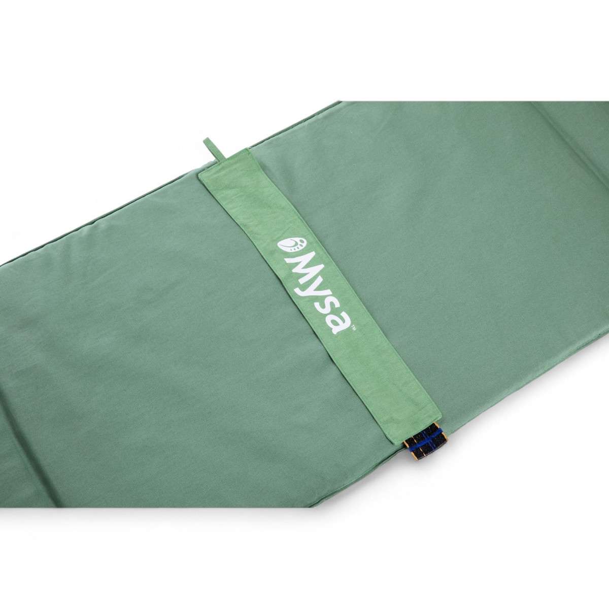 Bande de jonction en coton vert permettant de relier deux tapis Mysa